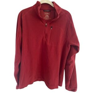 LL Bean fleece medium maroon red